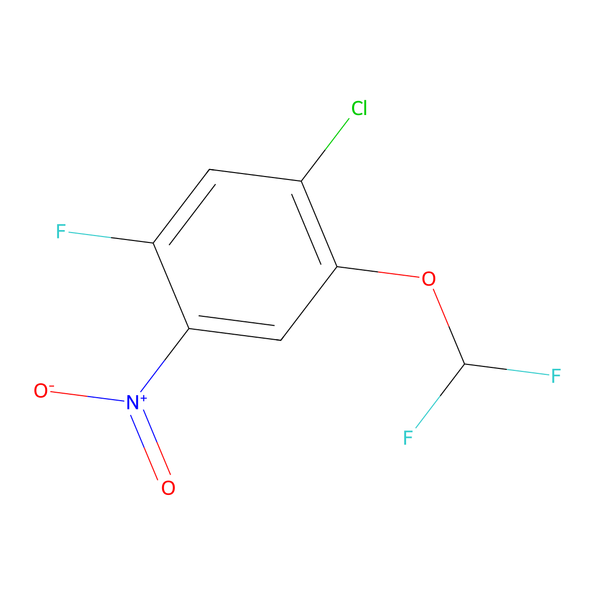 4-Chloro-5-difluoromethoxy-2-fluoronitrobenzene molecular structure, CAS 106969-10-2