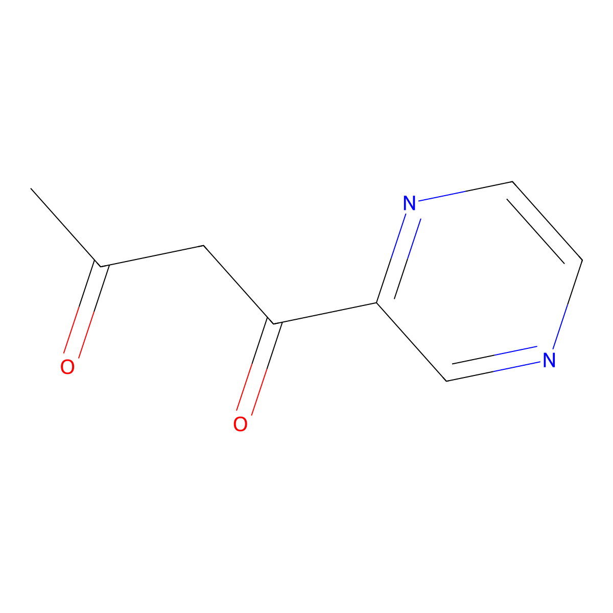 1-(Pyrazin-2-yl)butane-1,3-dione molecular structure, CAS 106971-51-1