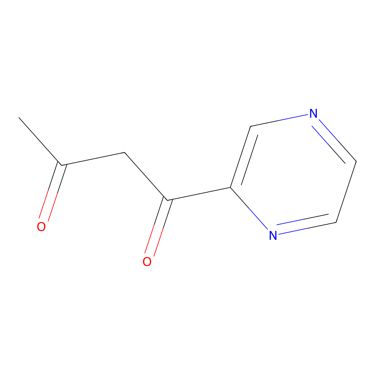 1-(Pyrazin-2-yl)butane-1,3-dione molecular structure, CAS 106971-51-1
