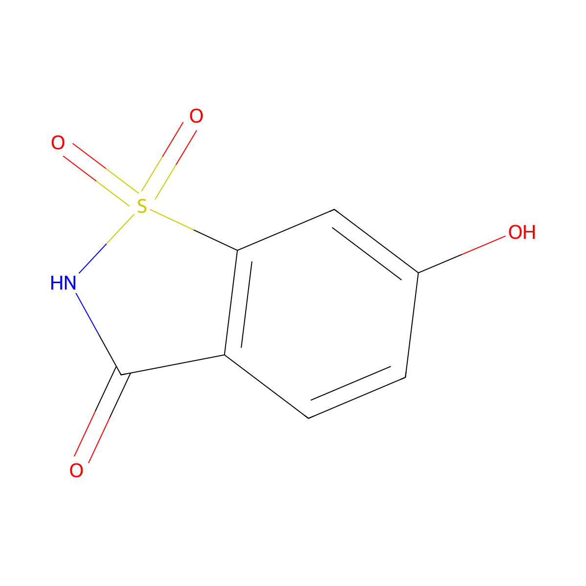 6-Hydroxy-2,3-dihydro-1lambda6,2-benzothiazole-1,1,3-trione molecular structure, CAS 106971-57-7