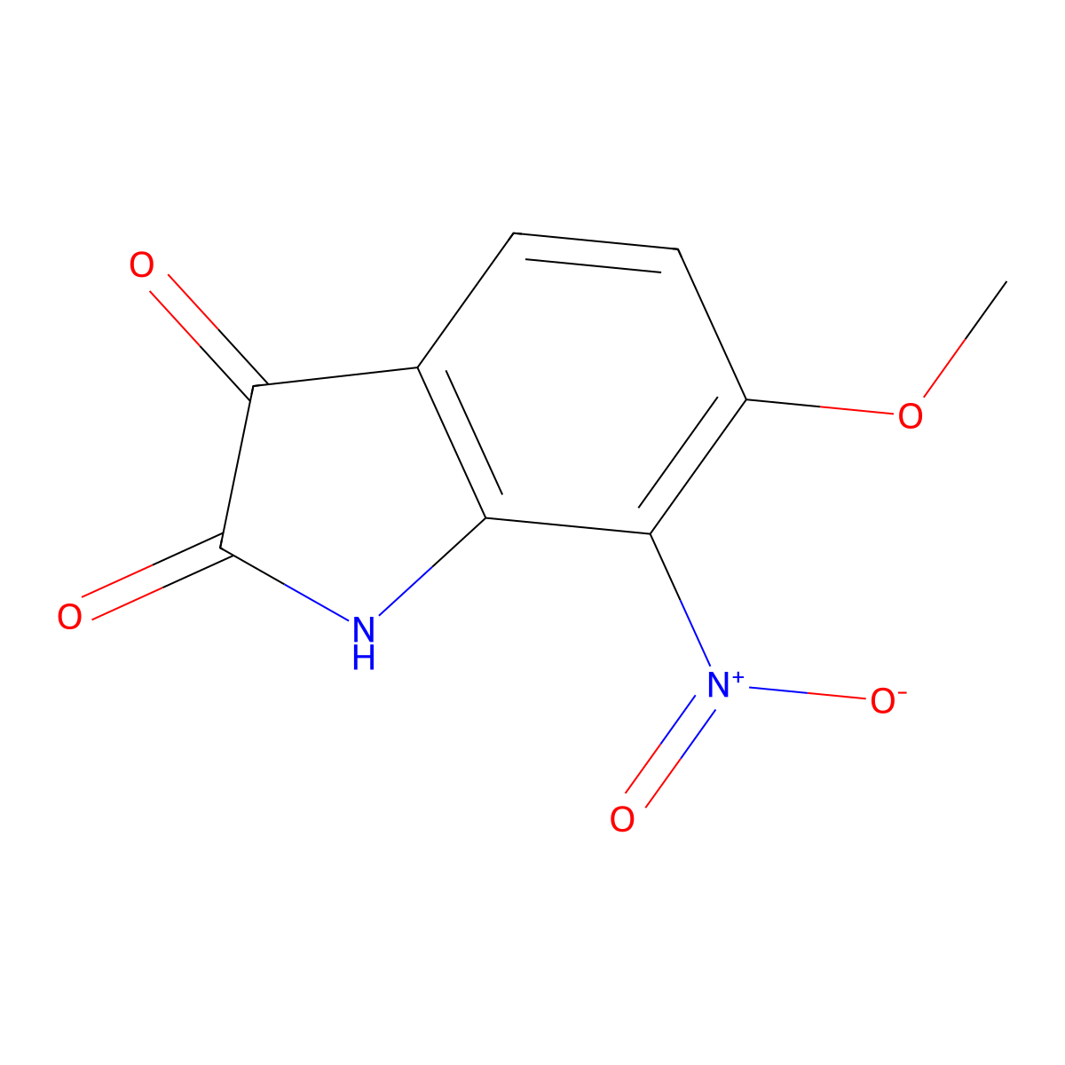 6-Methoxy-7-nitroindoline-2,3-dione molecular structure, CAS 106976-17-4