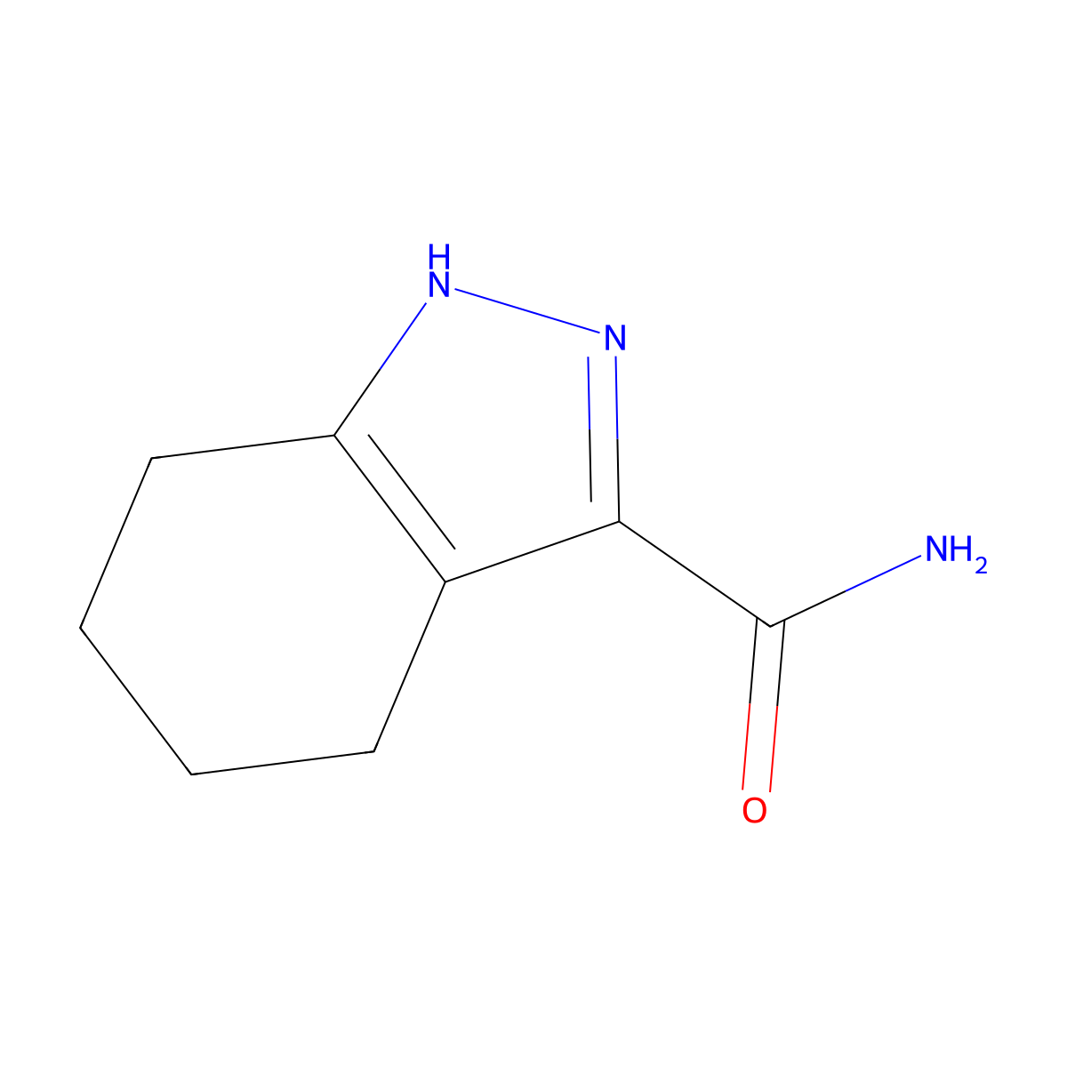 4,5,6,7-tetrahydro-1H-indazole-3-carboxamide molecular structure, CAS 1069763-49-0