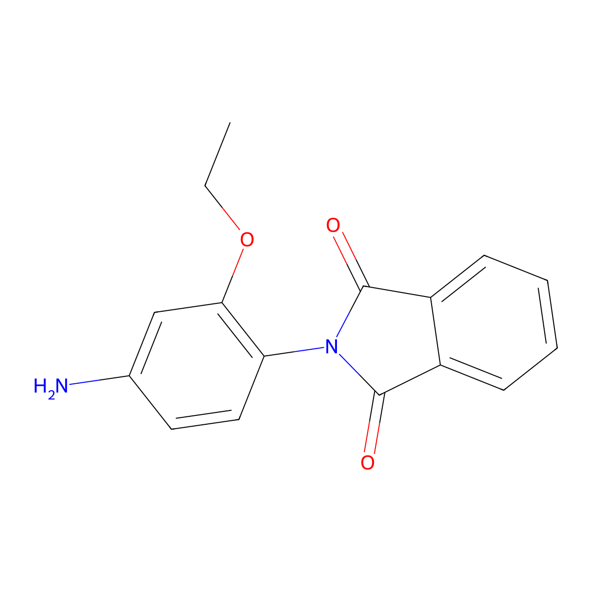 2-(4-Amino-2-ethoxyphenyl)isoindoline-1,3-dione molecular structure, CAS 106981-52-6