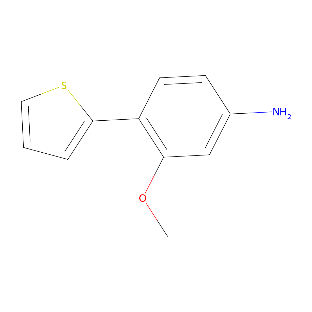 3-Methoxy-4-(thien-2-yl)aniline molecular structure, CAS 106981-53-7