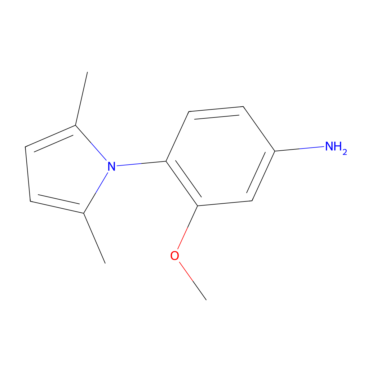 4-(2,5-Dimethyl-1H-pyrrol-1-yl)-3-methoxyaniline molecular structure, CAS 106981-56-0