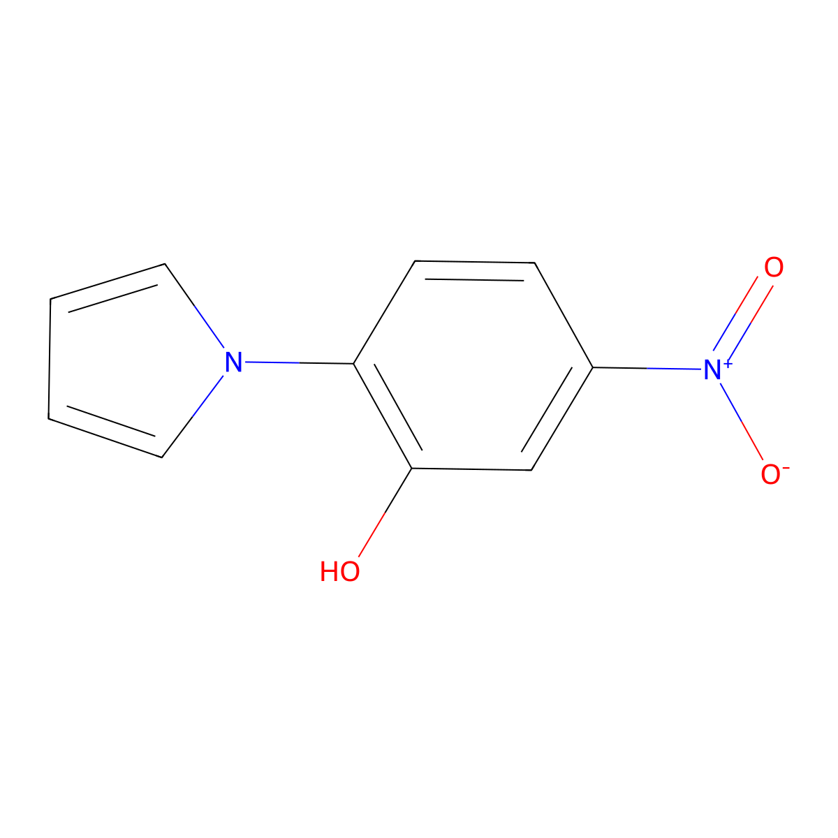 5-nitro-2-(1H-pyrrol-1-yl)phenol molecular structure, CAS 106981-64-0