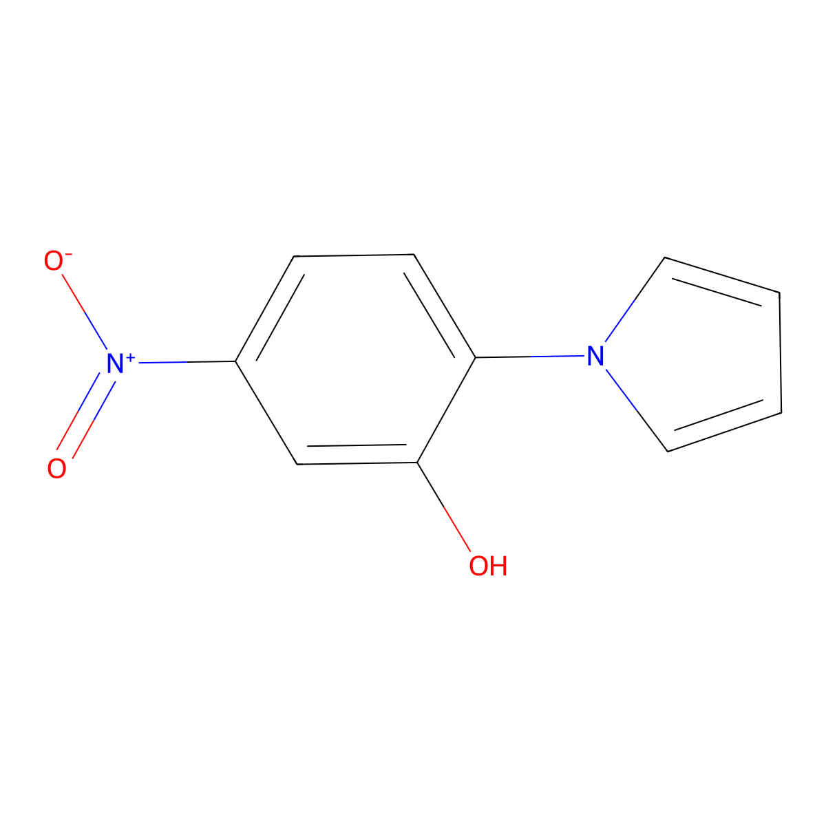 5-nitro-2-(1H-pyrrol-1-yl)phenol molecular structure, CAS 106981-64-0