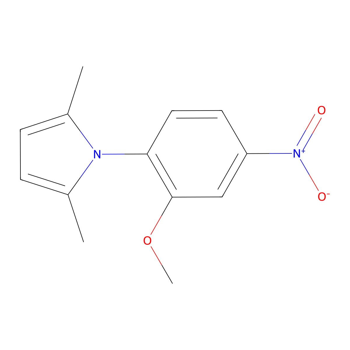 1-(2-Methoxy-4-nitrophenyl)-2,5-dimethylpyrrole molecular structure, CAS 106981-66-2