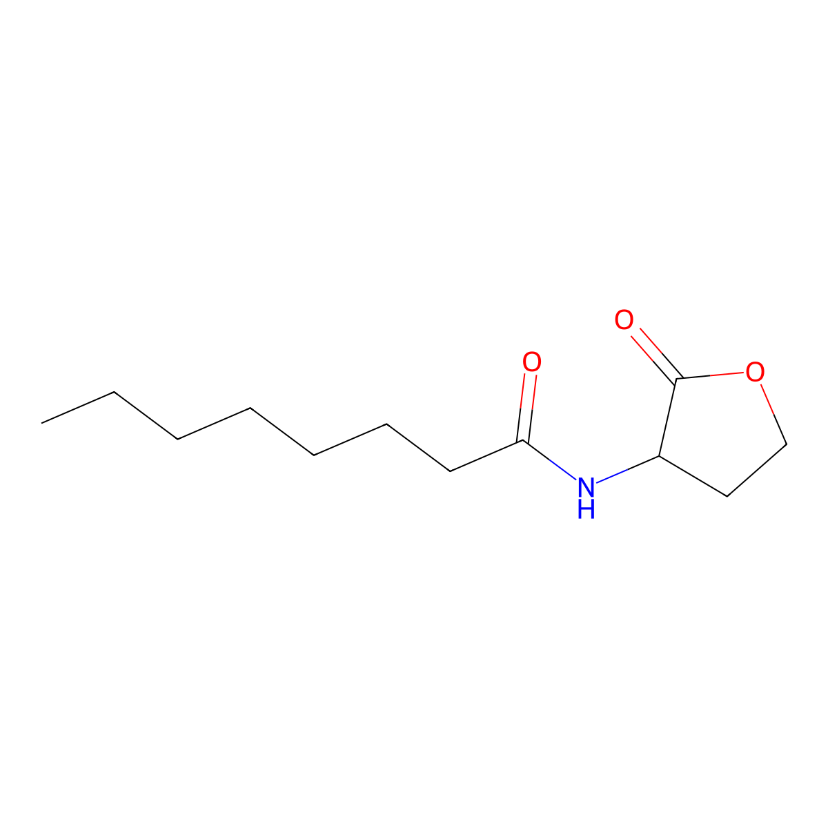 N-Octanoyl-DL-homoserine lactone molecular structure, CAS 106983-30-6