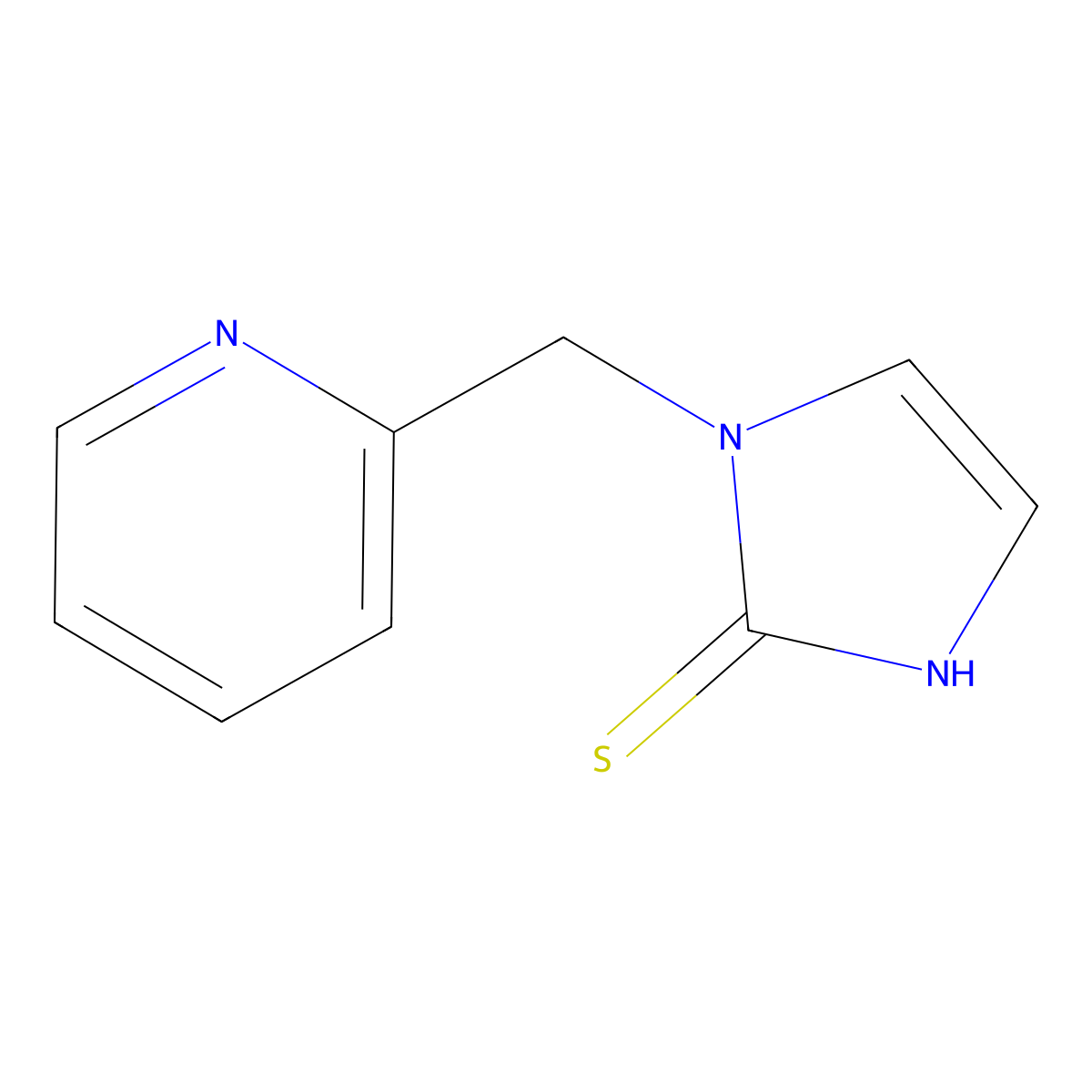 1-(pyridin-2-ylmethyl)-1H-imidazole-2-thiol molecular structure, CAS 106984-85-4