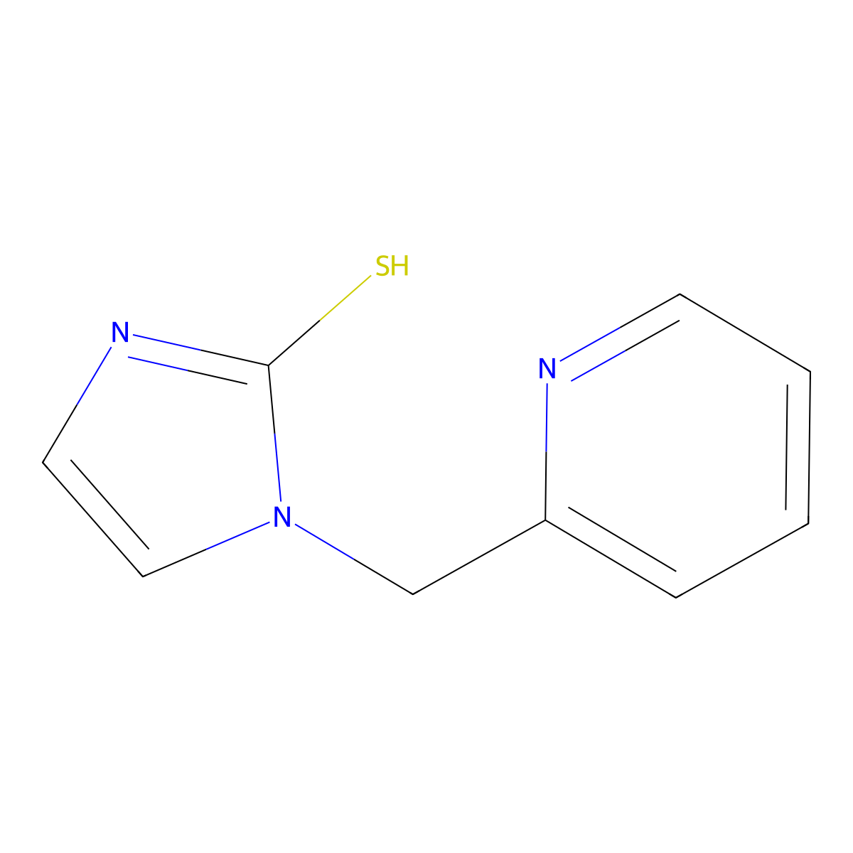 1-(pyridin-2-ylmethyl)-1H-imidazole-2-thiol molecular structure, CAS 106984-85-4
