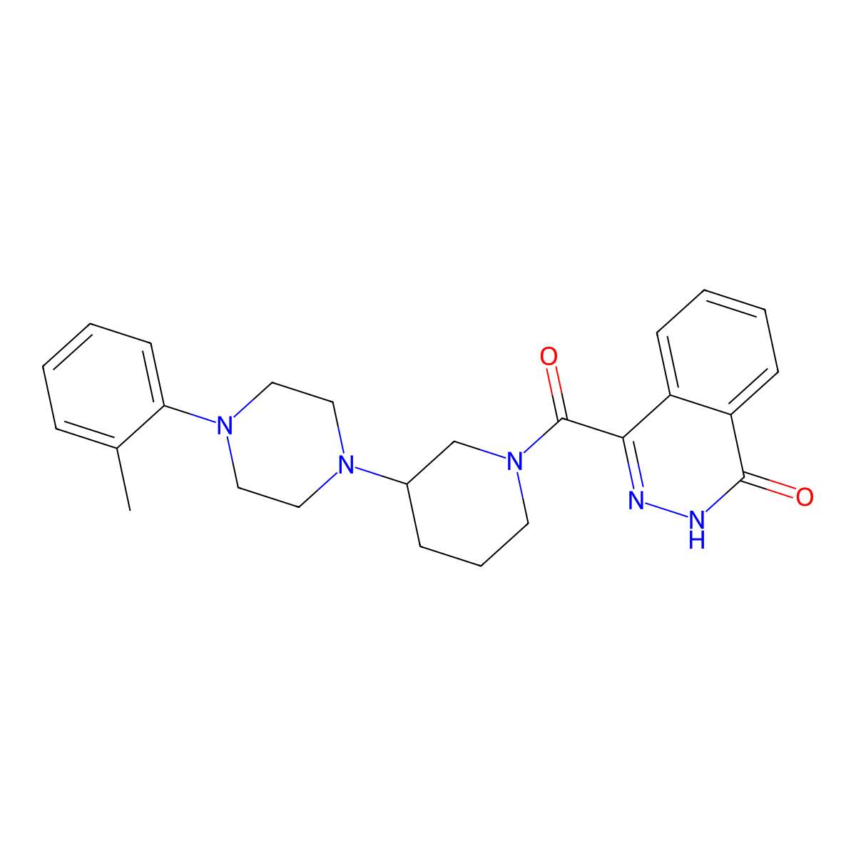 4-({3-[4-(2-methylphenyl)-1-piperazinyl]-1-piperidinyl}carbonyl)-1(2H)-phthalazinone molecular structure, CAS 1069857-22-2