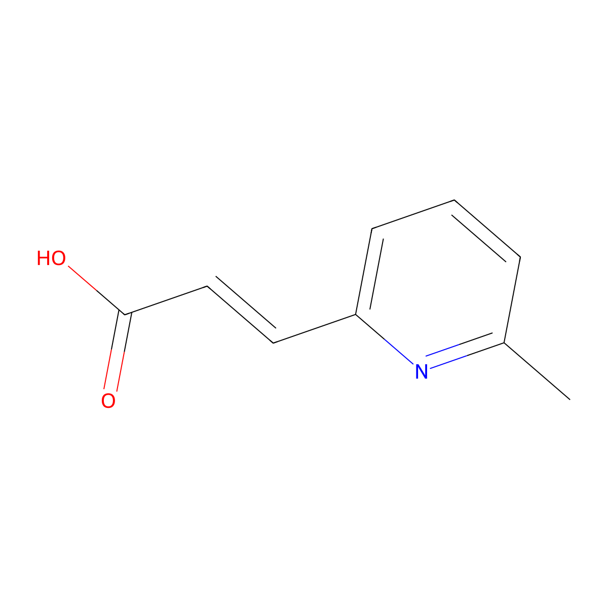 (E)-3-(6-Methylpyridin-2-YL)acrylic acid molecular structure, CAS 106988-32-3