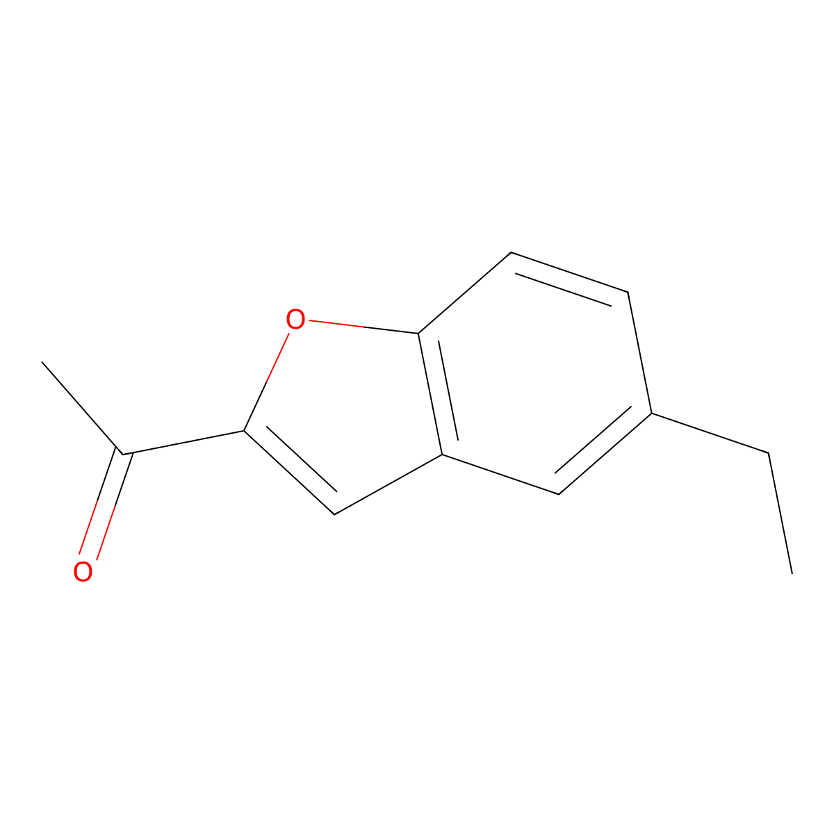 1-(5-Ethyl-1-benzofuran-2-yl)ethan-1-one molecular structure, CAS 106989-39-3