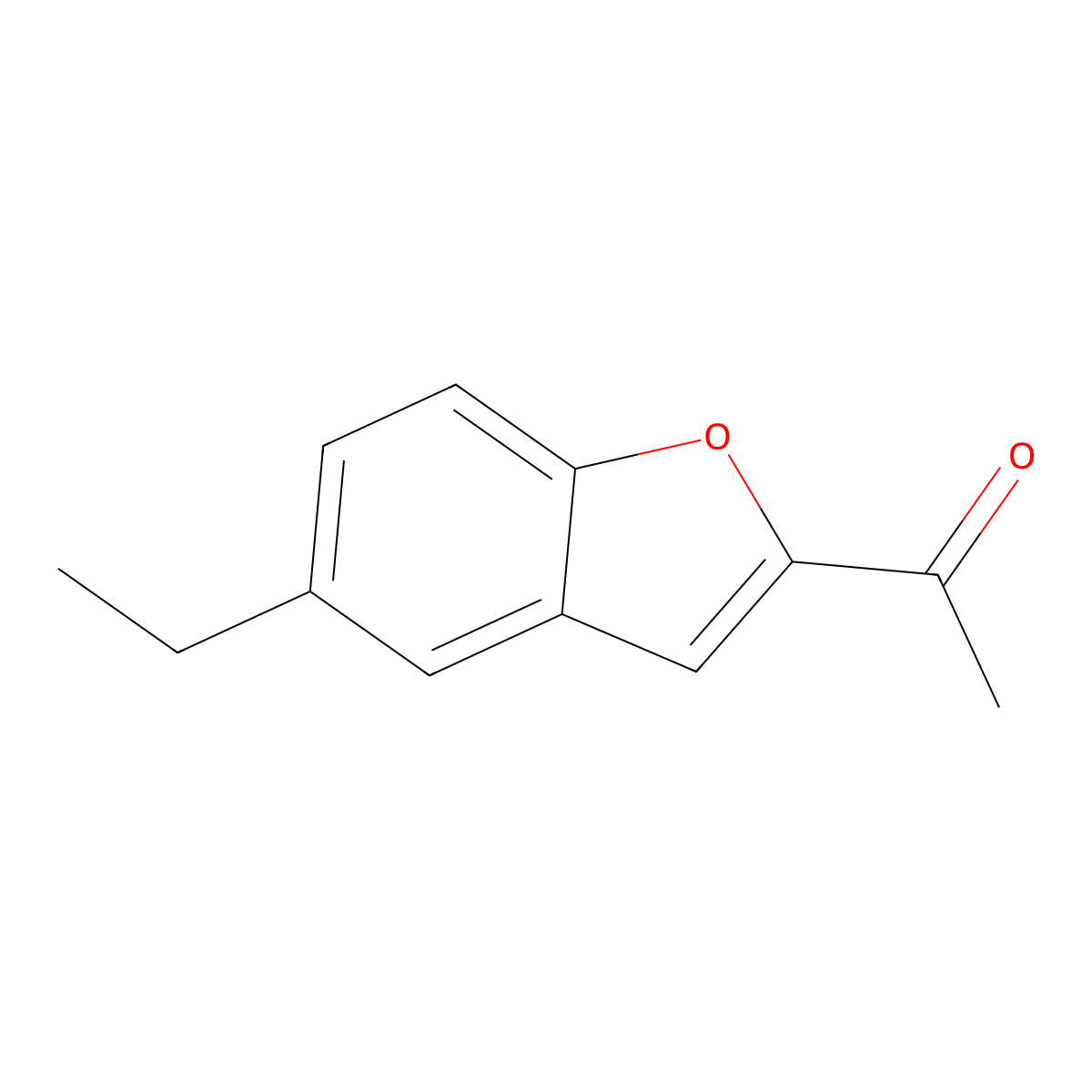 1-(5-Ethyl-1-benzofuran-2-yl)ethan-1-one molecular structure, CAS 106989-39-3