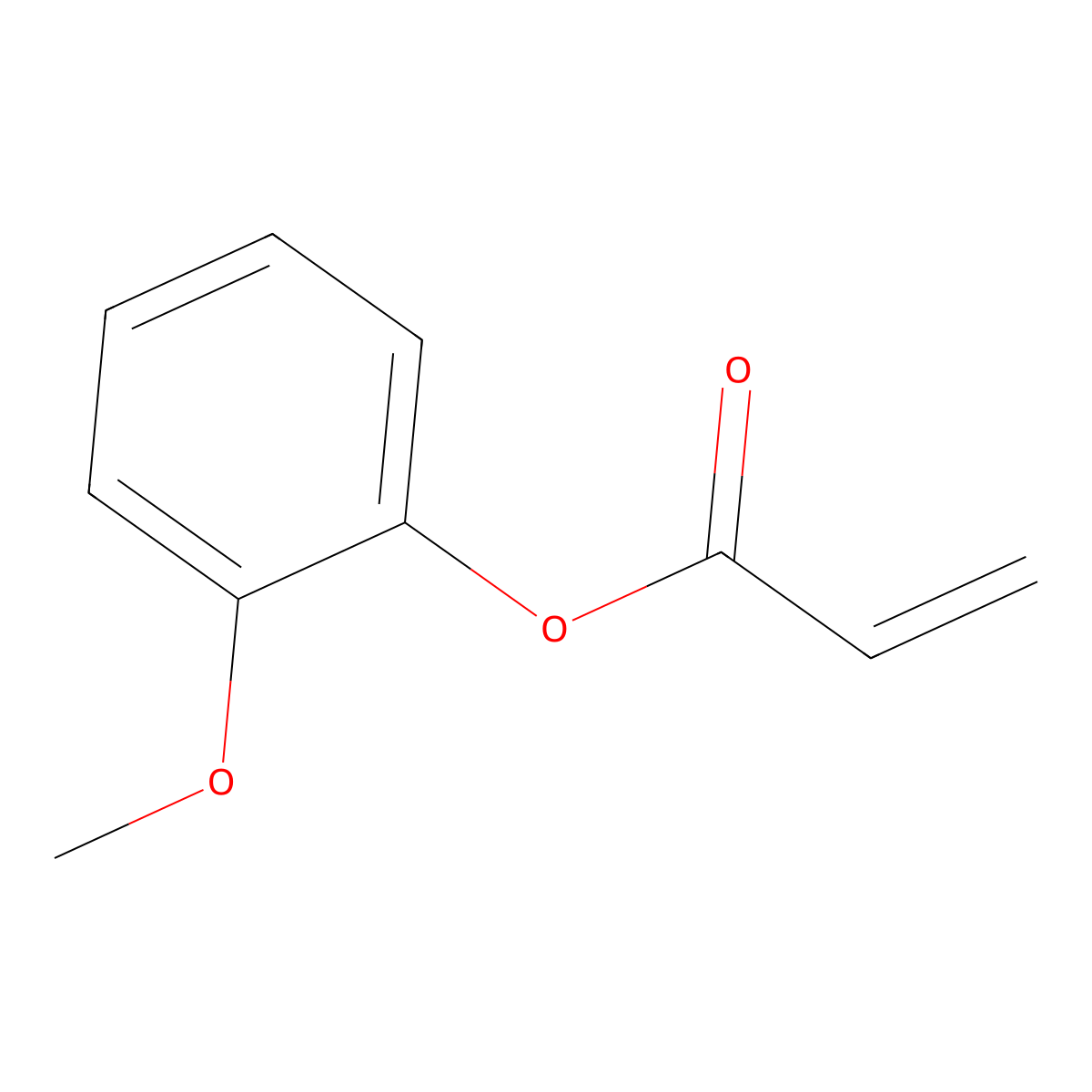 2-Methoxyphenyl prop-2-enoate molecular structure, CAS 106993-01-5