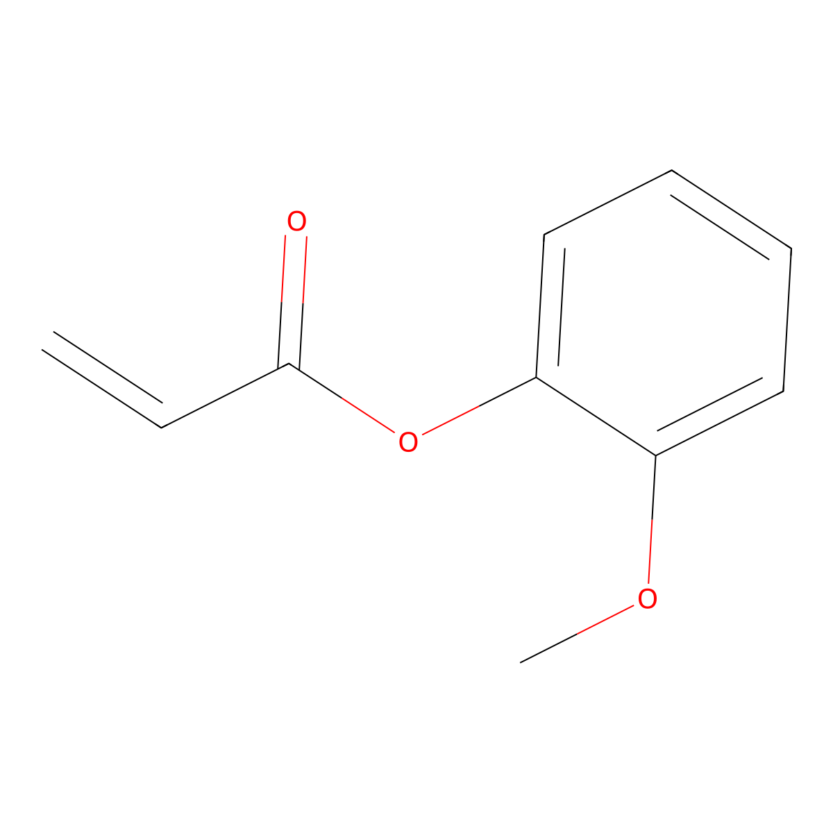 2-Methoxyphenyl prop-2-enoate molecular structure, CAS 106993-01-5