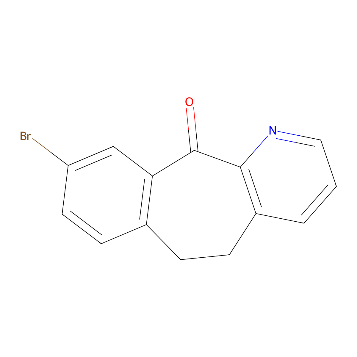 9-Bromo-5H-benzo[5,6]cyclohepta[1,2-b]pyridin-11(6H)-one molecular structure, CAS 106997-59-5