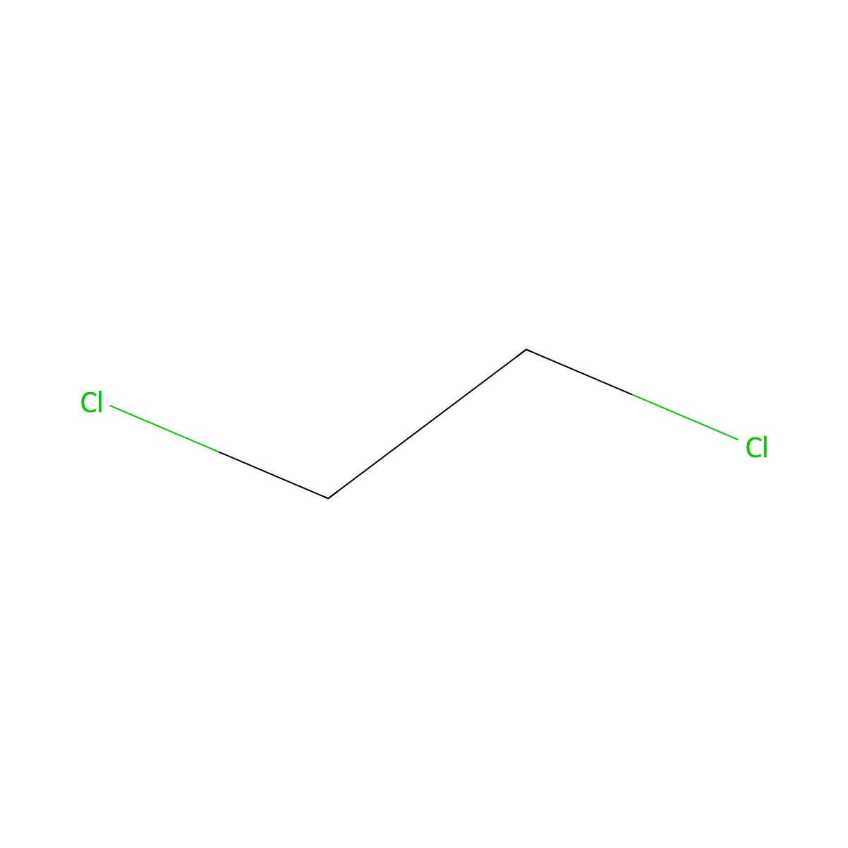 1,2-Dichloroethane molecular structure, CAS 107-06-2