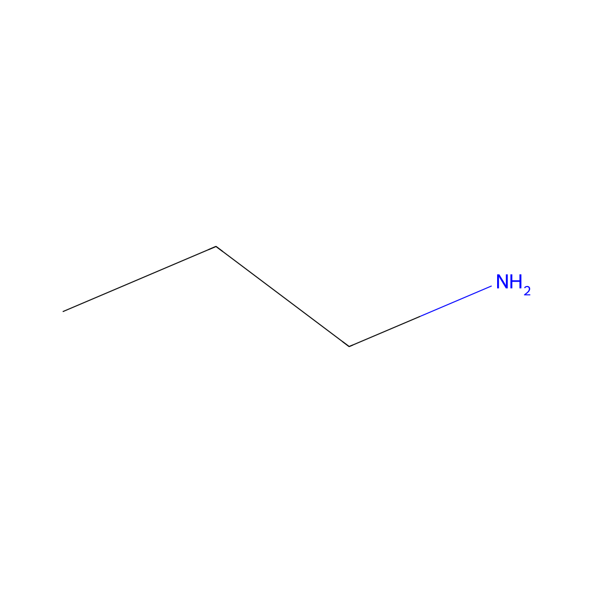 Propylamine molecular structure, CAS 107-10-8