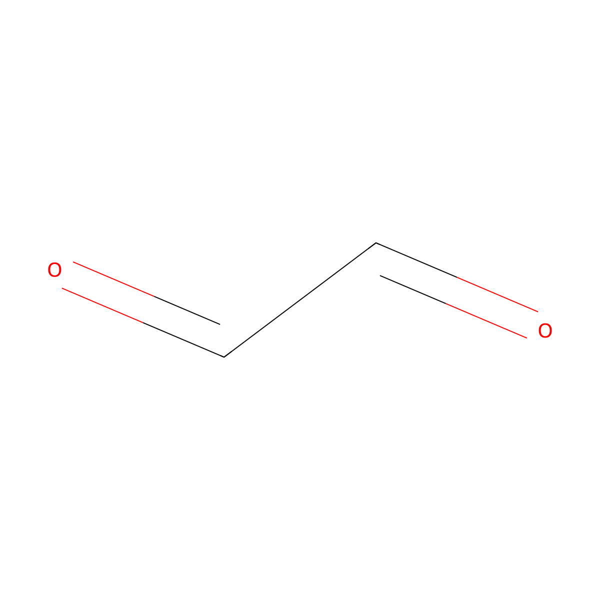 Glyoxal molecular structure, CAS 107-22-2