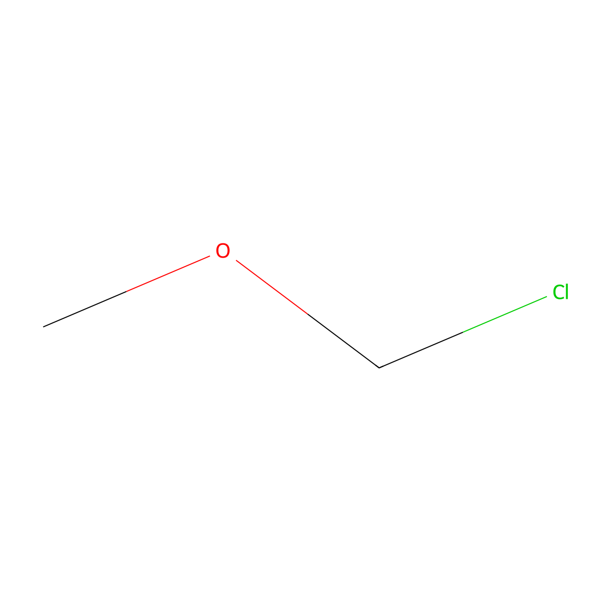 Chloromethyl Methyl Ether molecular structure, CAS 107-30-2