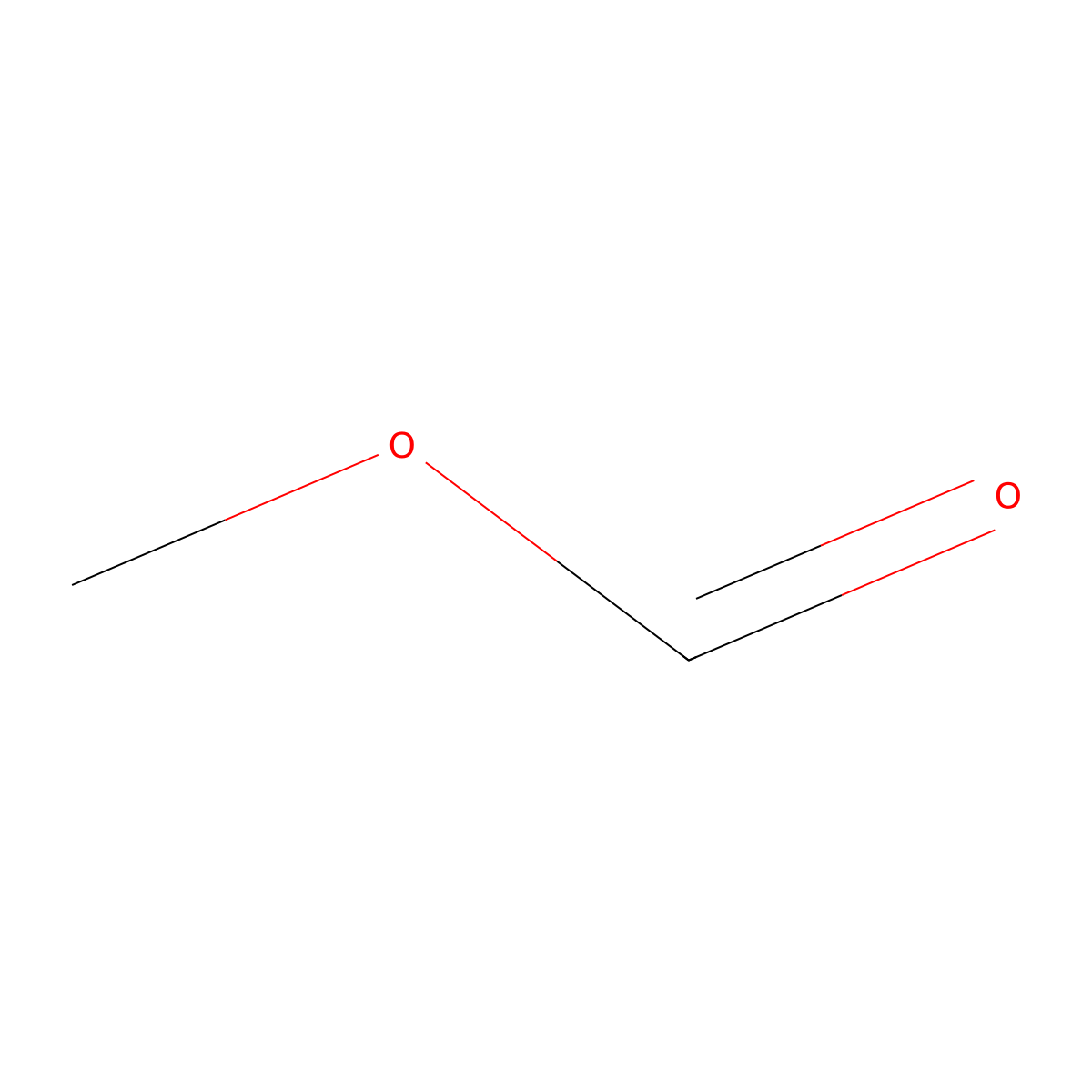 Methyl formate molecular structure, CAS 107-31-3