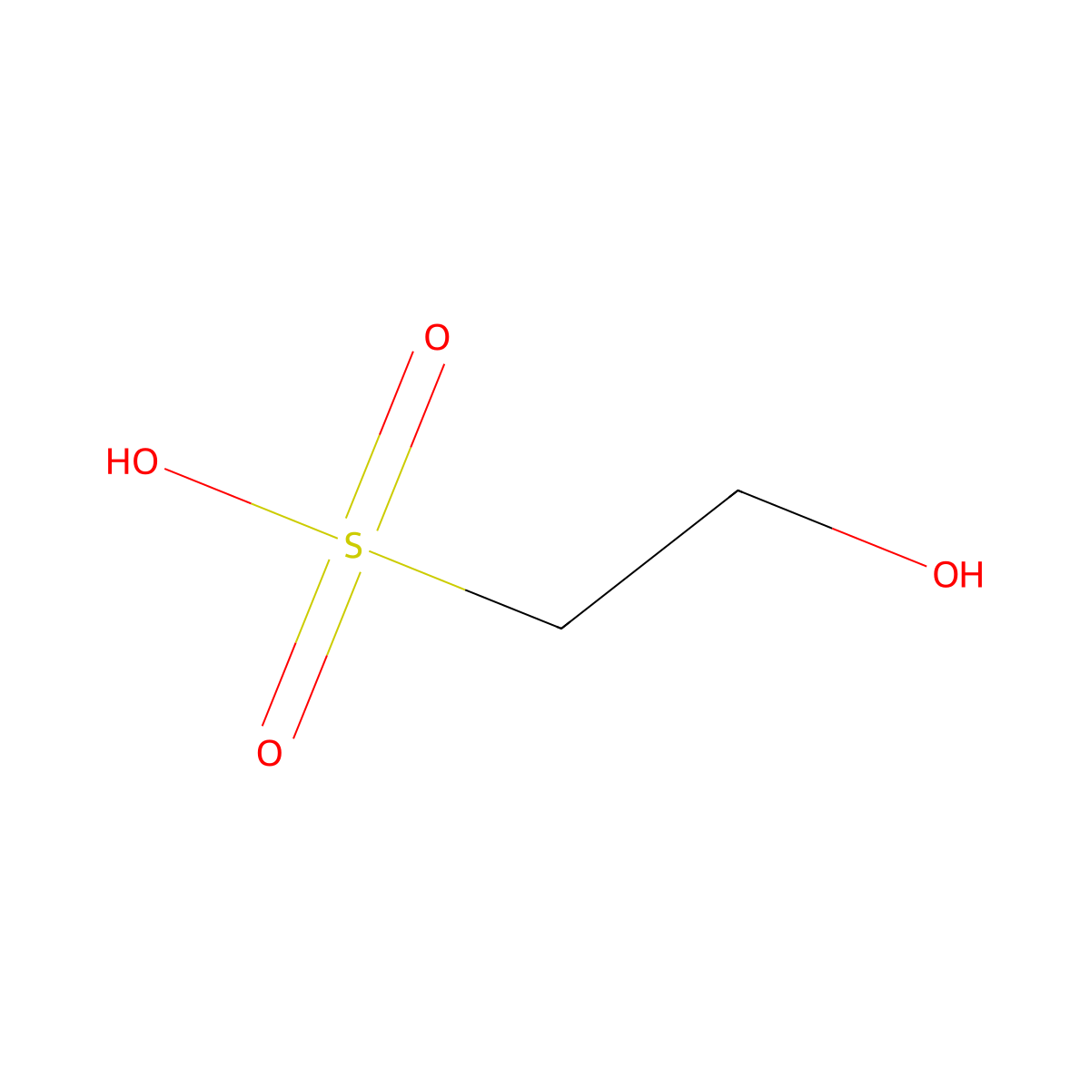 Isethionic Acid molecular structure, CAS 107-36-8