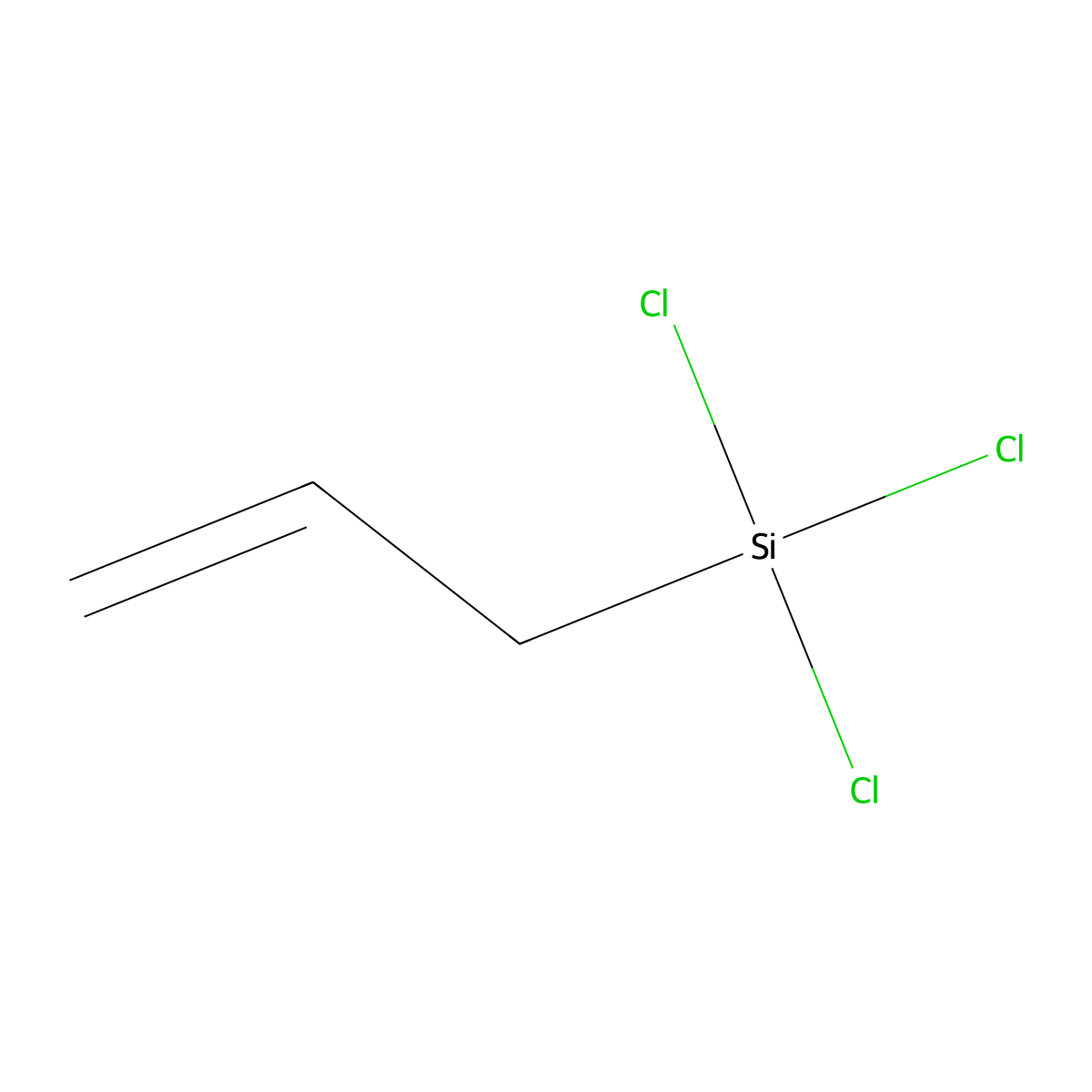 Trichloro-2-propen-1-ylsilane molecular structure, CAS 107-37-9