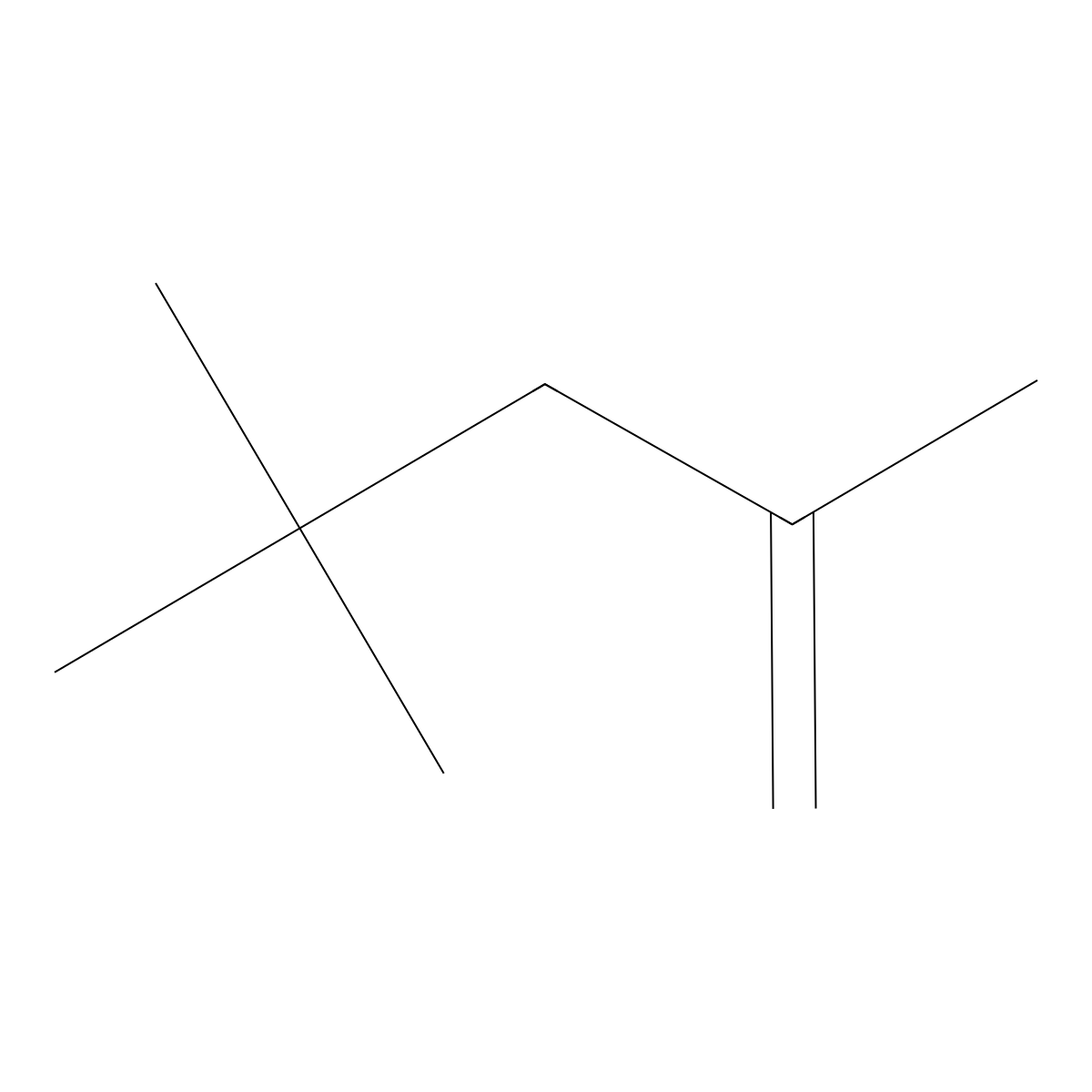 2,4,4-Trimethyl-1-pentene molecular structure, CAS 107-39-1