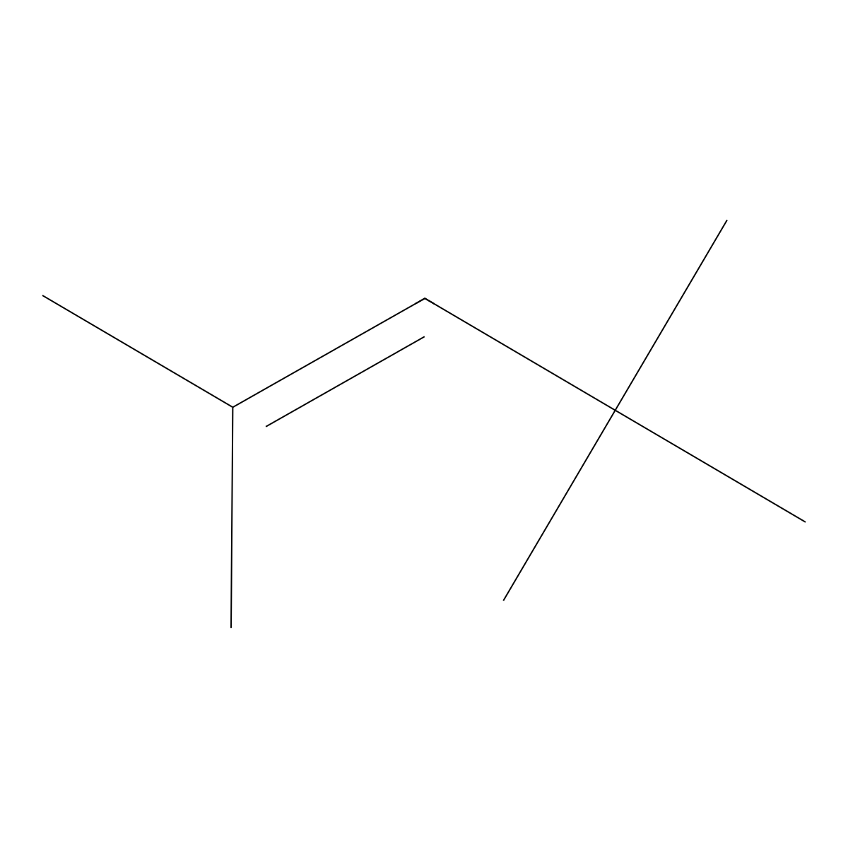 2,4,4-Trimethyl-2-pentene molecular structure, CAS 107-40-4