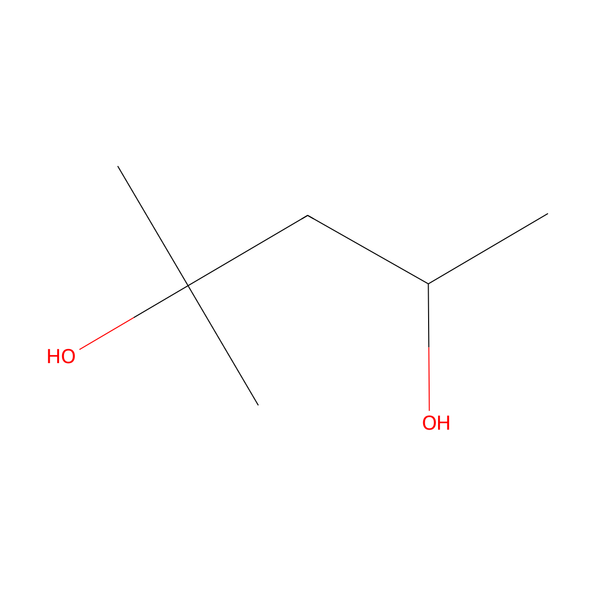Hexylene Glycol molecular structure, CAS 107-41-5