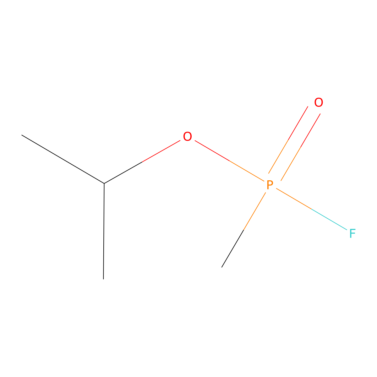 Sarin molecular structure, CAS 107-44-8
