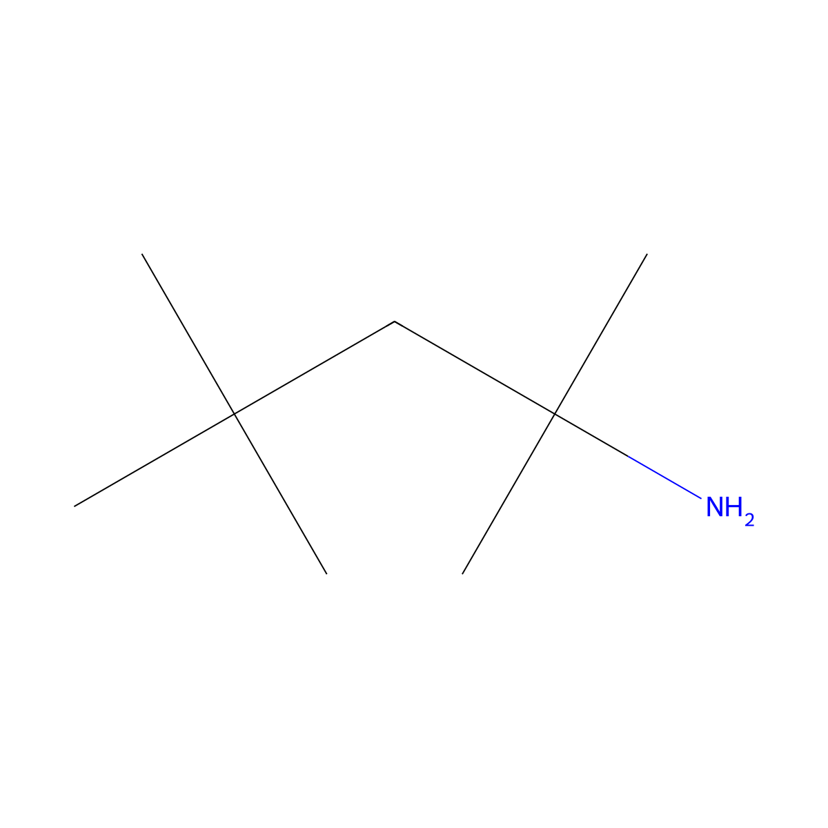 tert-Octylamine molecular structure, CAS 107-45-9