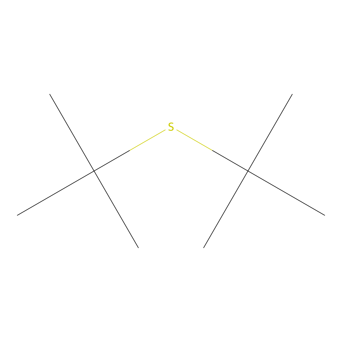 Propane, 2,2'-thiobis(2-methyl- molecular structure, CAS 107-47-1