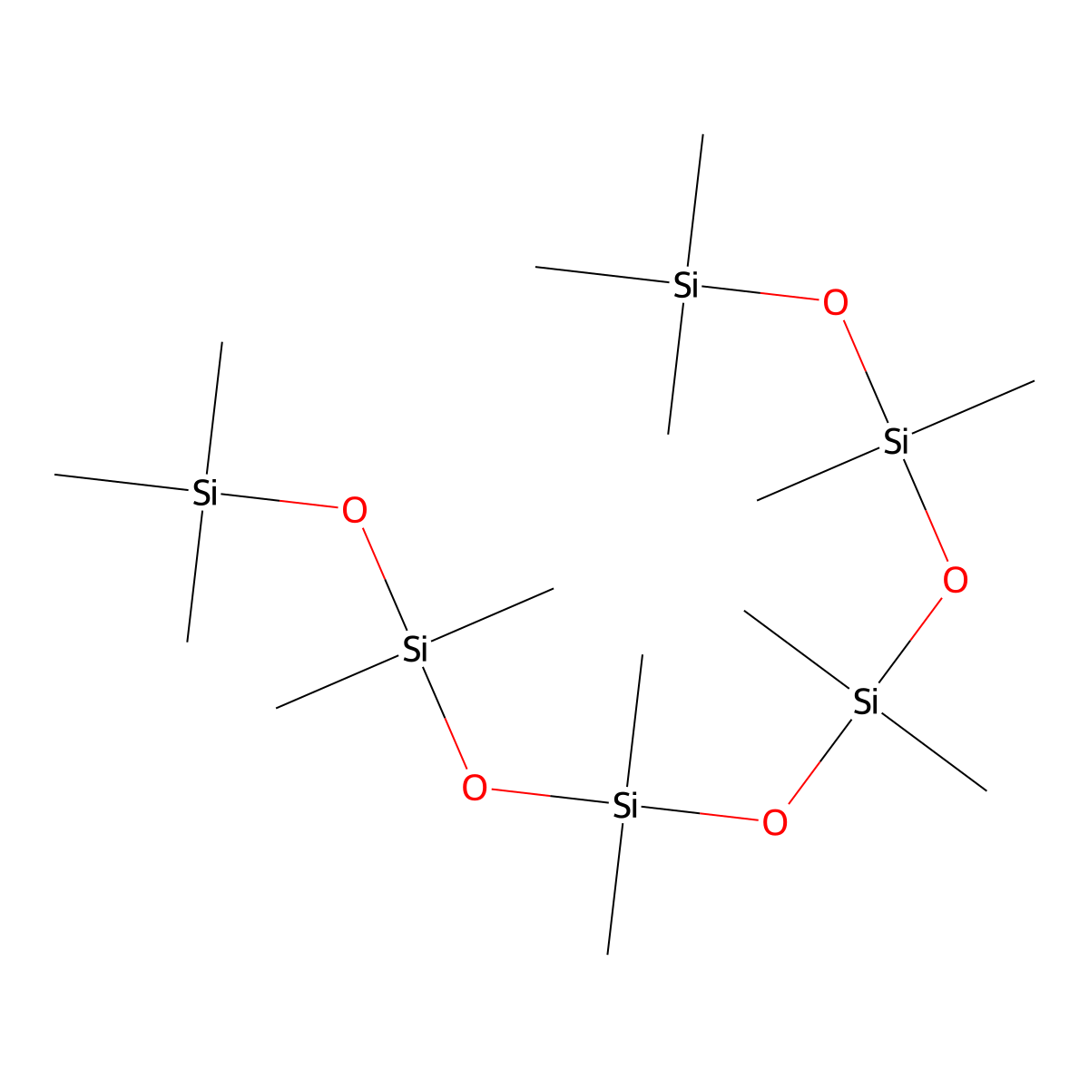 Tetradecamethylhexasiloxane molecular structure, CAS 107-52-8
