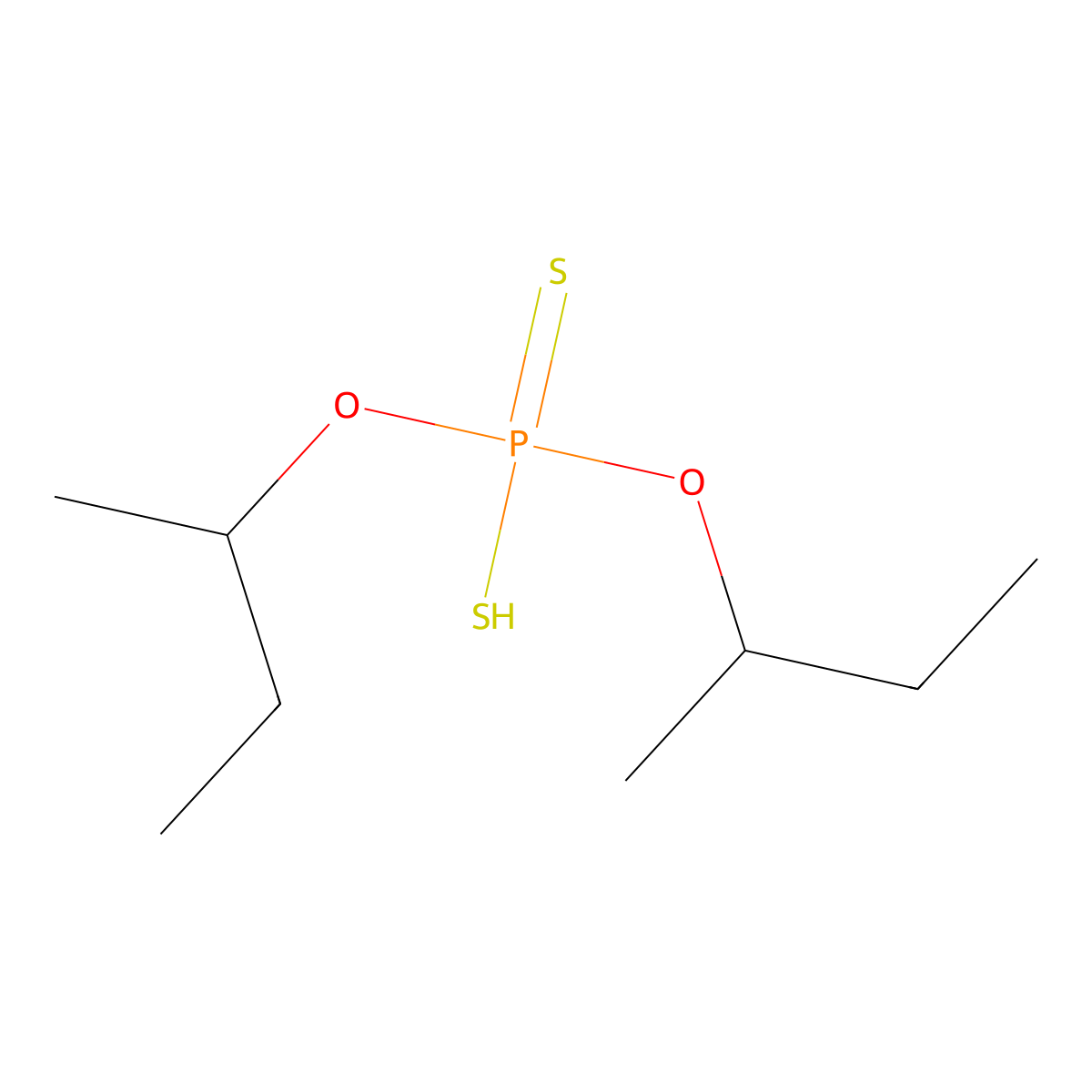 Disecbutyl dithiophosphate molecular structure, CAS 107-55-1