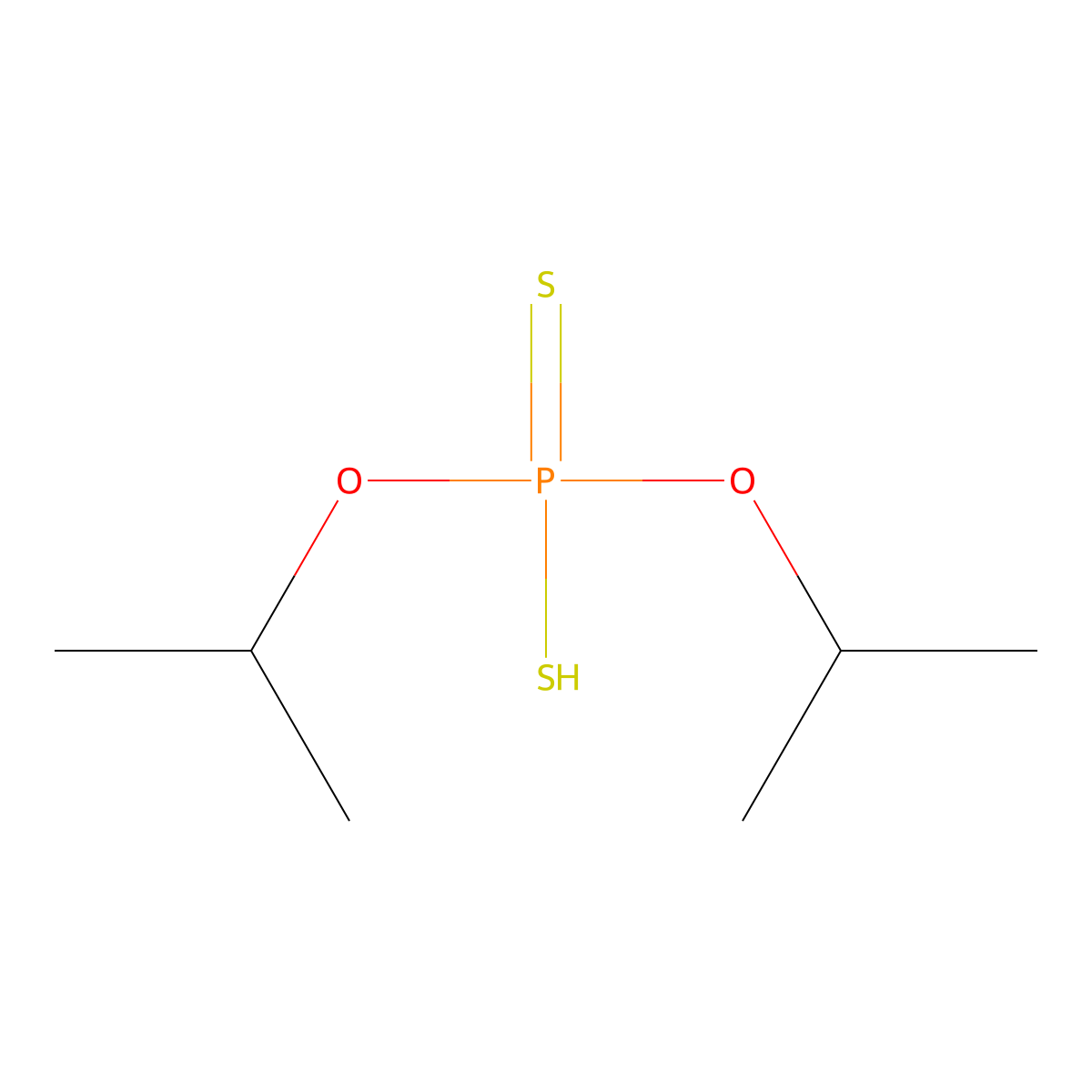 O,O-Bis(1-methylethyl) phosphorodithioate molecular structure, CAS 107-56-2