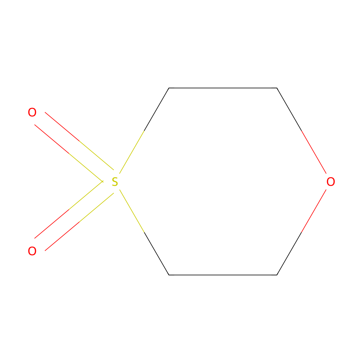 1,4-Oxathiane, 4,4-dioxide molecular structure, CAS 107-61-9