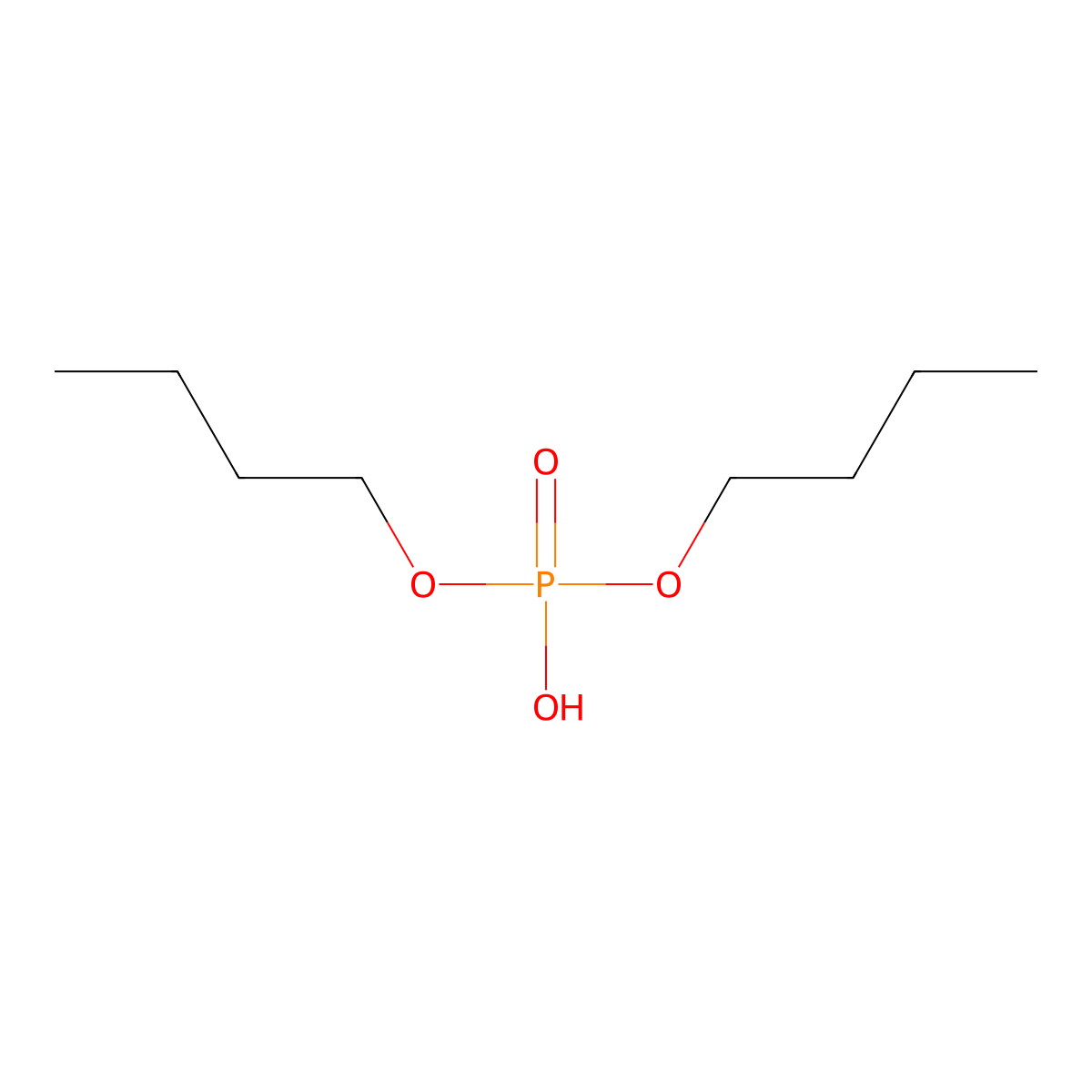 Dibutyl phosphate molecular structure, CAS 107-66-4