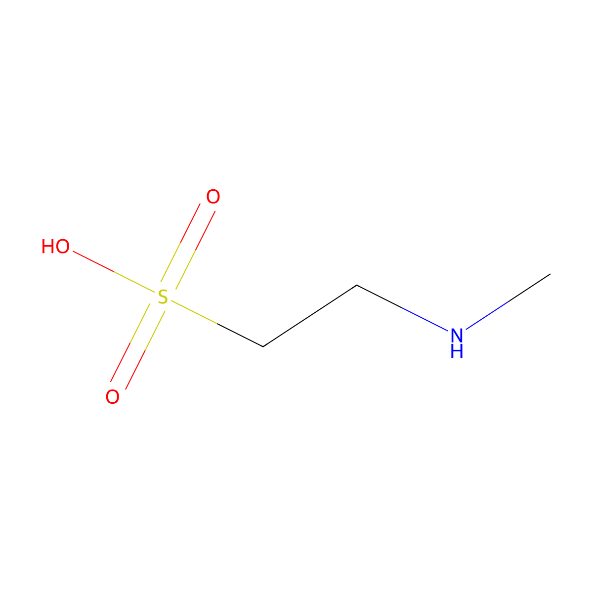 N-Methyltaurine molecular structure, CAS 107-68-6
