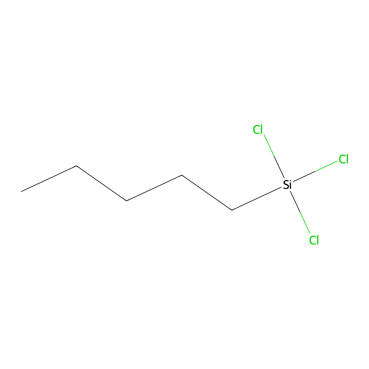 Trichloropentylsilane molecular structure, CAS 107-72-2