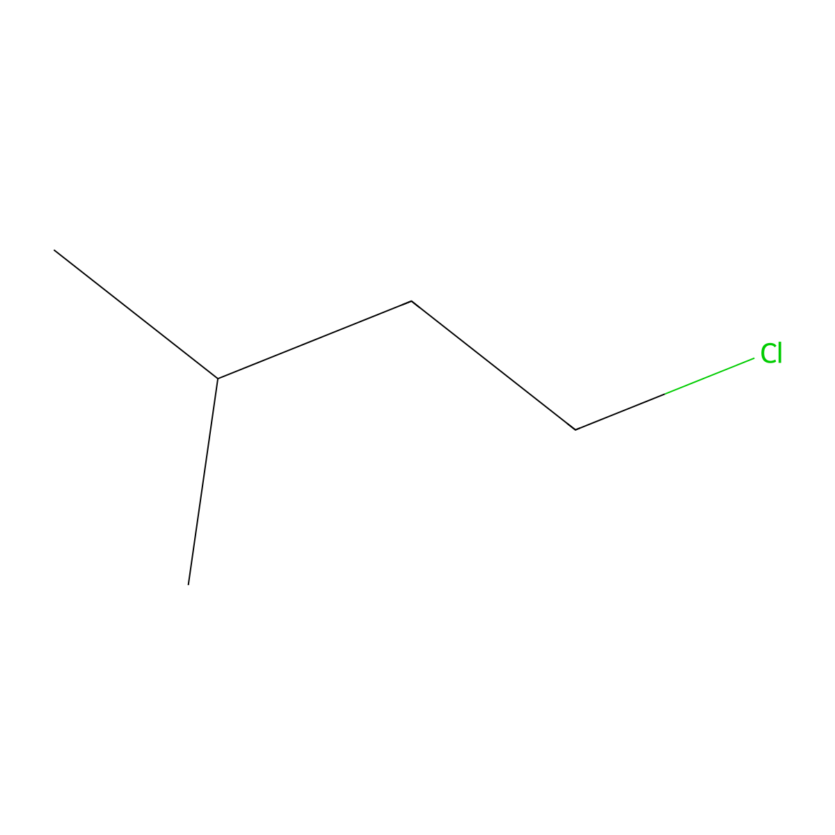 1-Chloro-3-methylbutane molecular structure, CAS 107-84-6