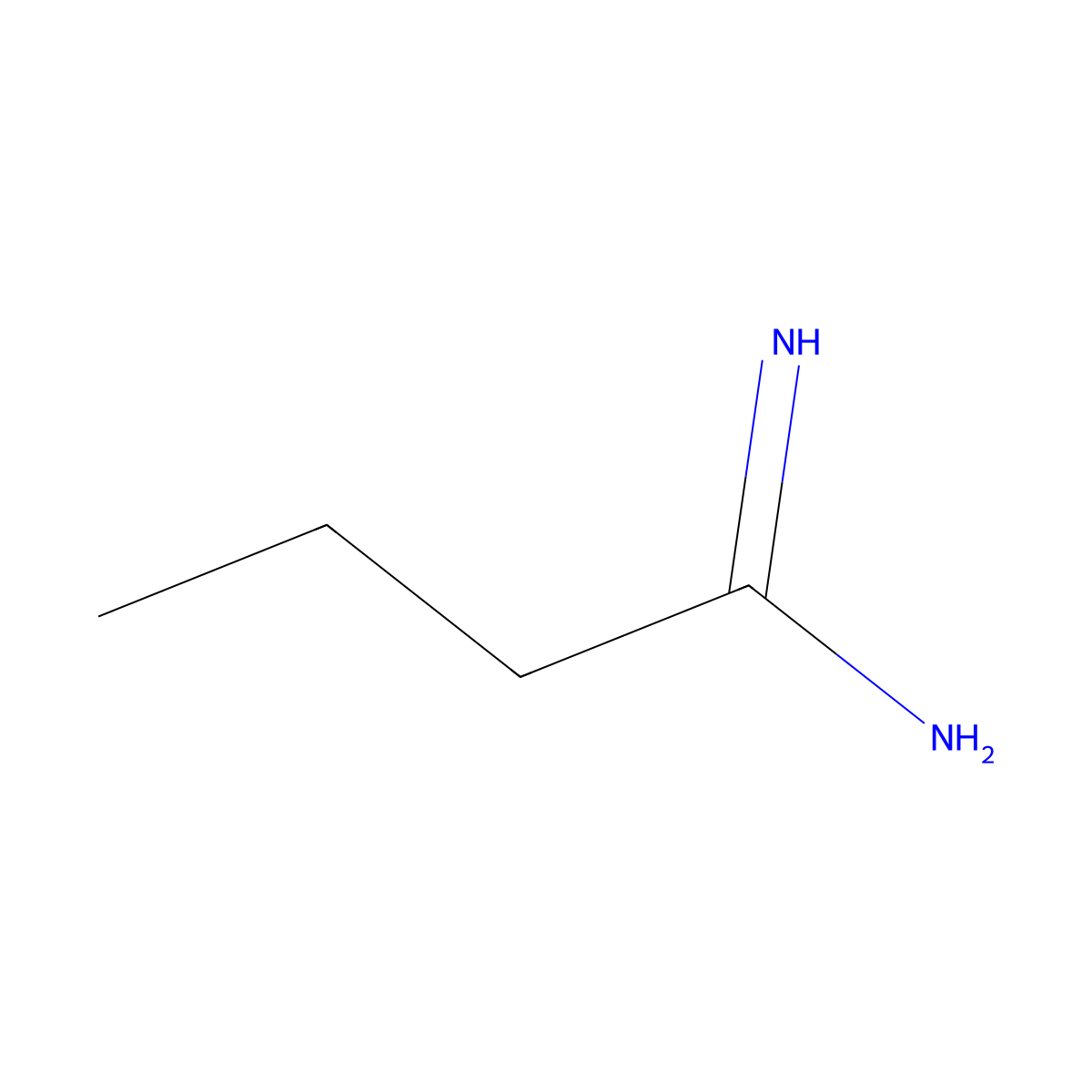 Butanimidamide molecular structure, CAS 107-90-4