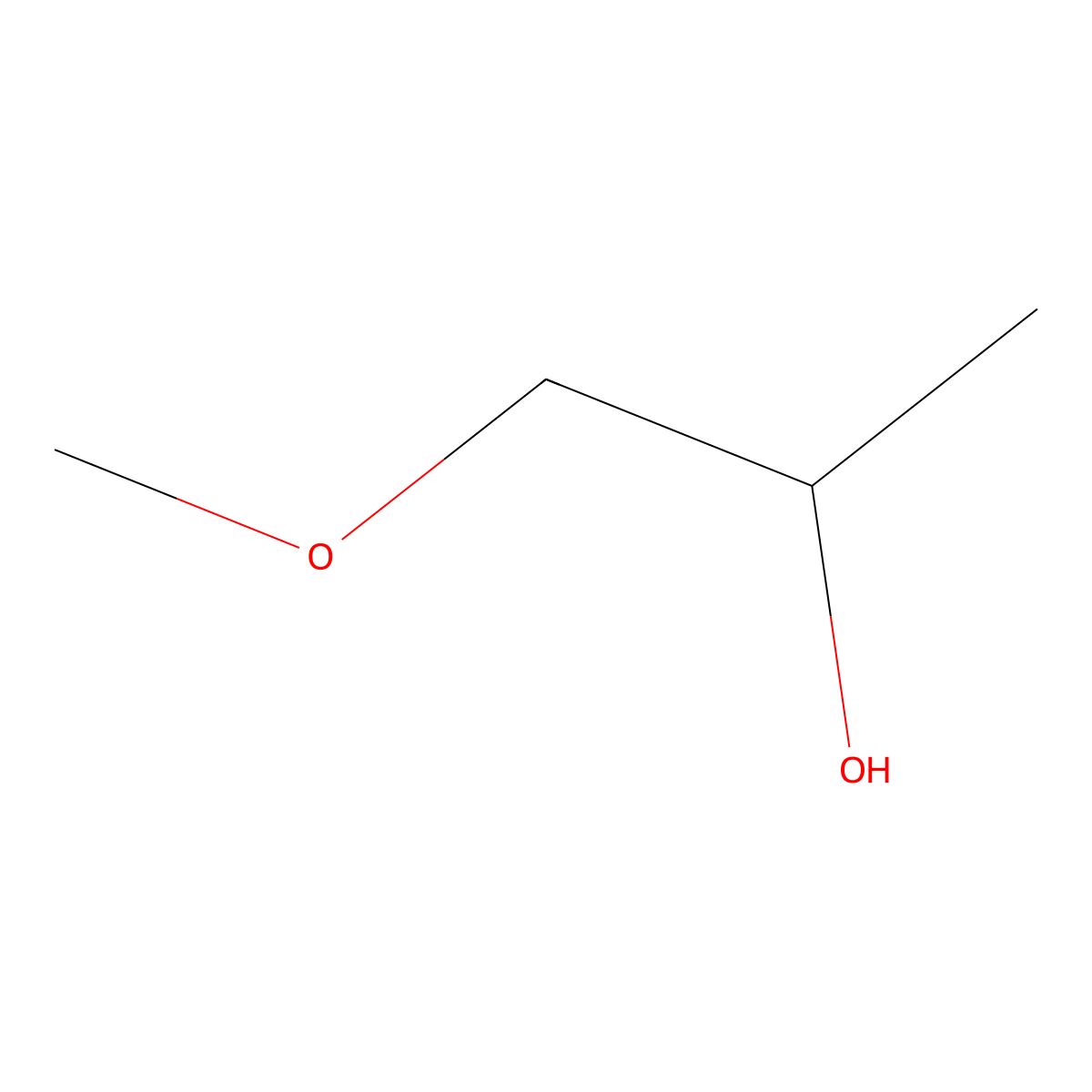1-Methoxy-2-propanol molecular structure, CAS 107-98-2