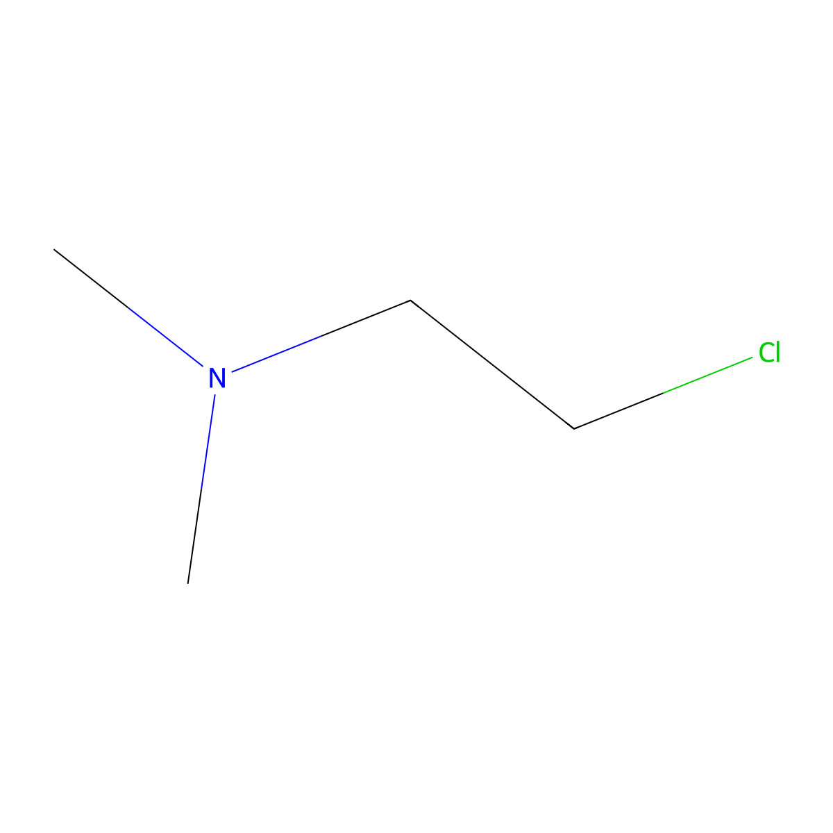 2-Chloro-N,N-dimethylethylamine molecular structure, CAS 107-99-3