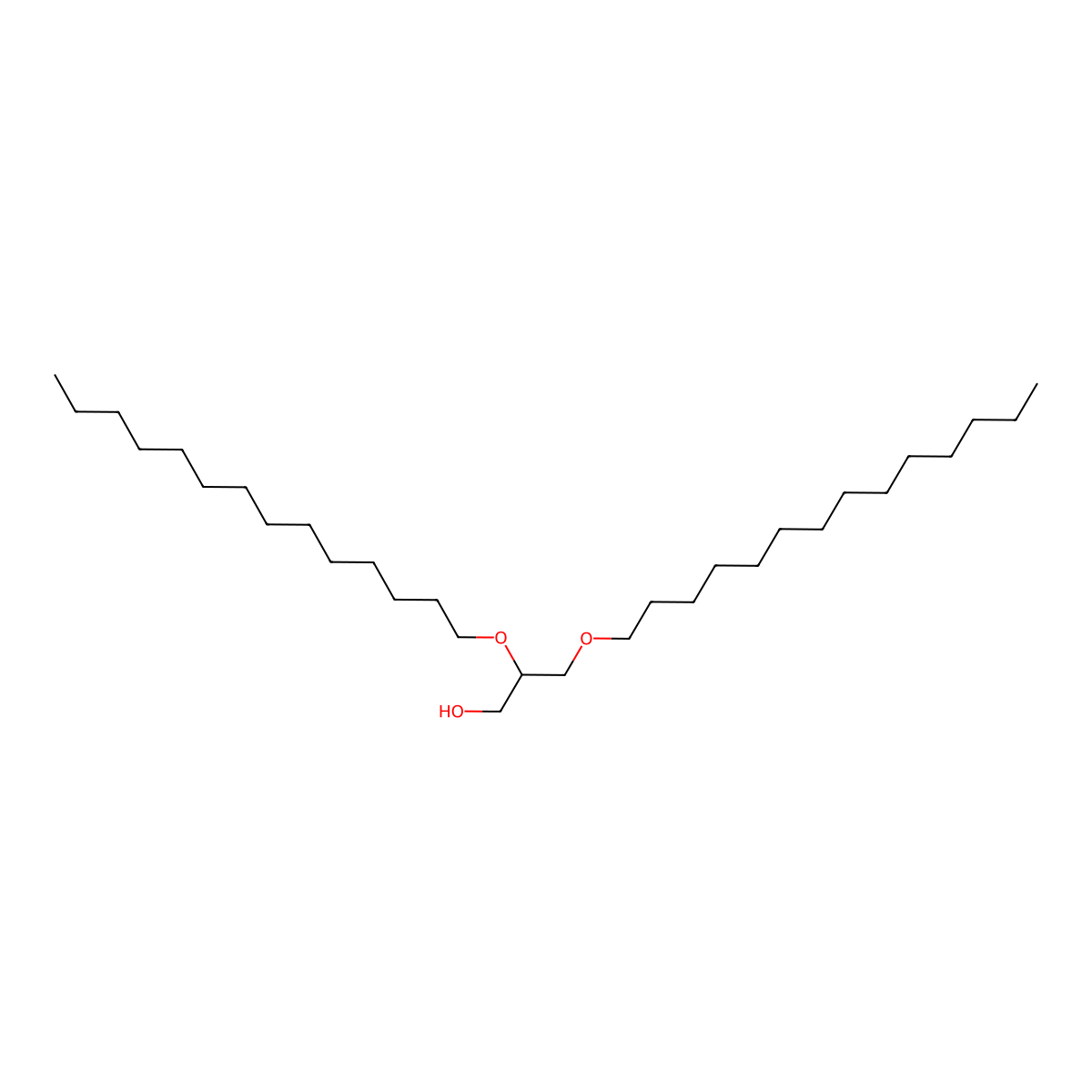 (2R)-2,3-Bis(tetradecyloxy)propan-1-OL molecular structure, CAS 1070-07-1