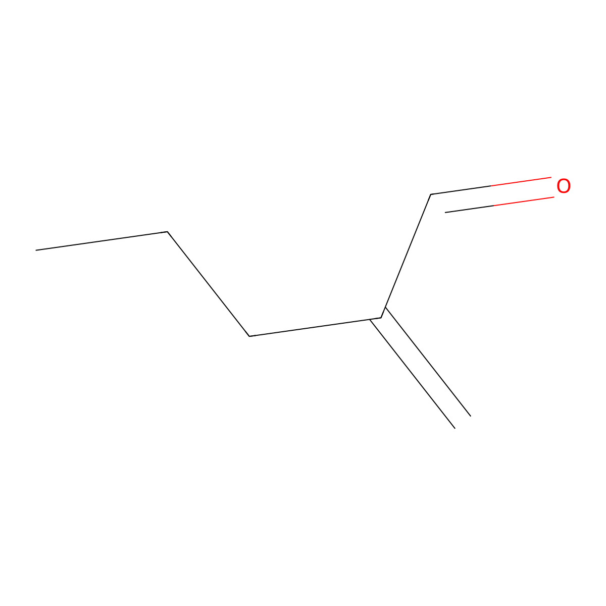 2-Methylenepentanal molecular structure, CAS 1070-13-9