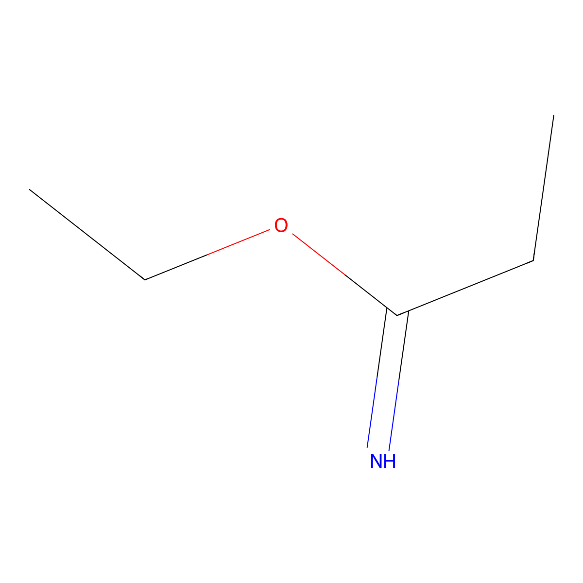Ethyl propanimidoate molecular structure, CAS 1070-17-3