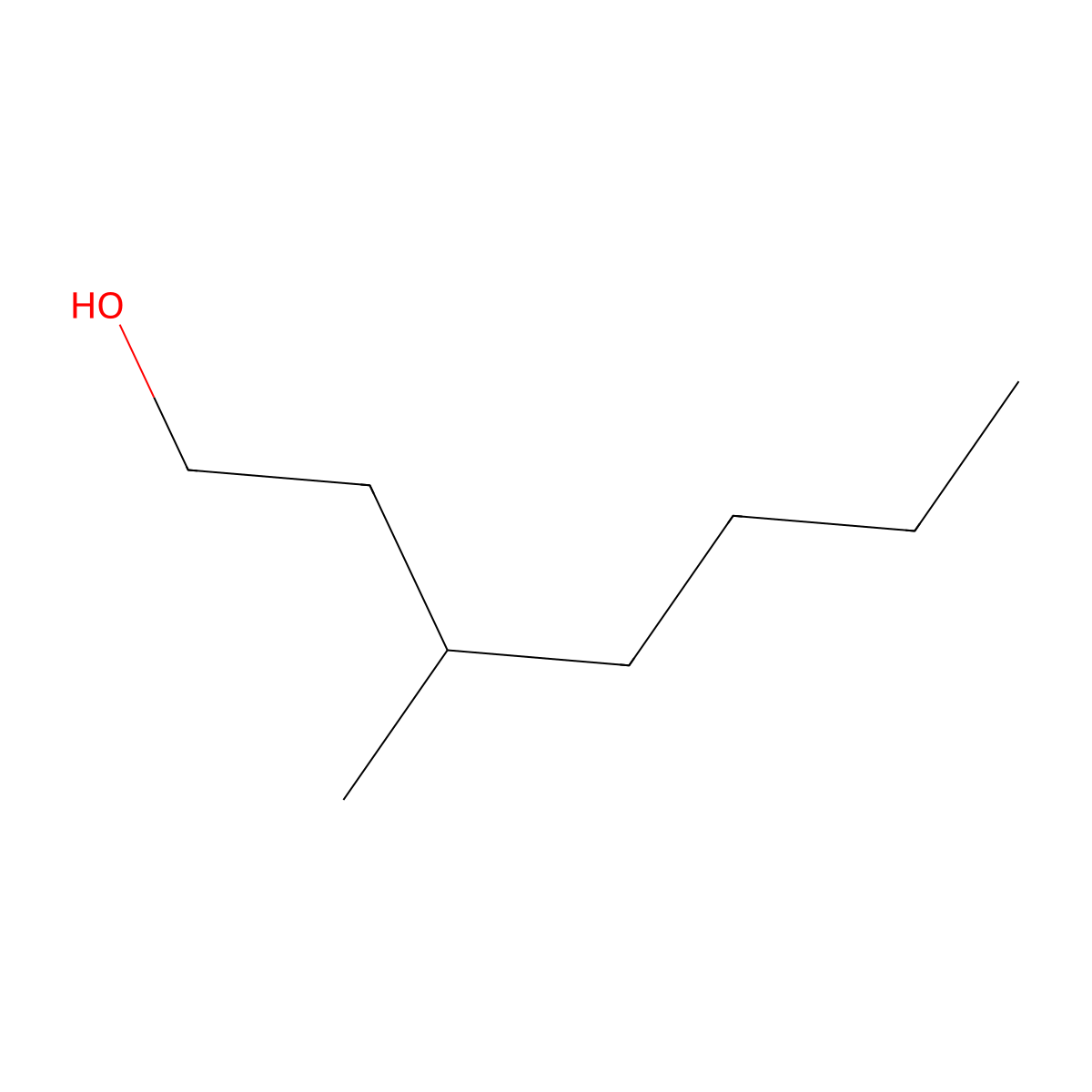 3-Methyl-1-heptanol molecular structure, CAS 1070-32-2